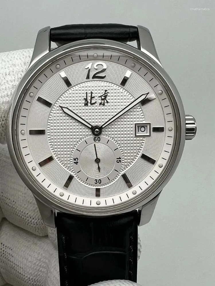 Montre-bracelets vintage beijing watch 40 mm montres automatiques Men Business Mécanique rétro classique chinois horloges sapphire verre