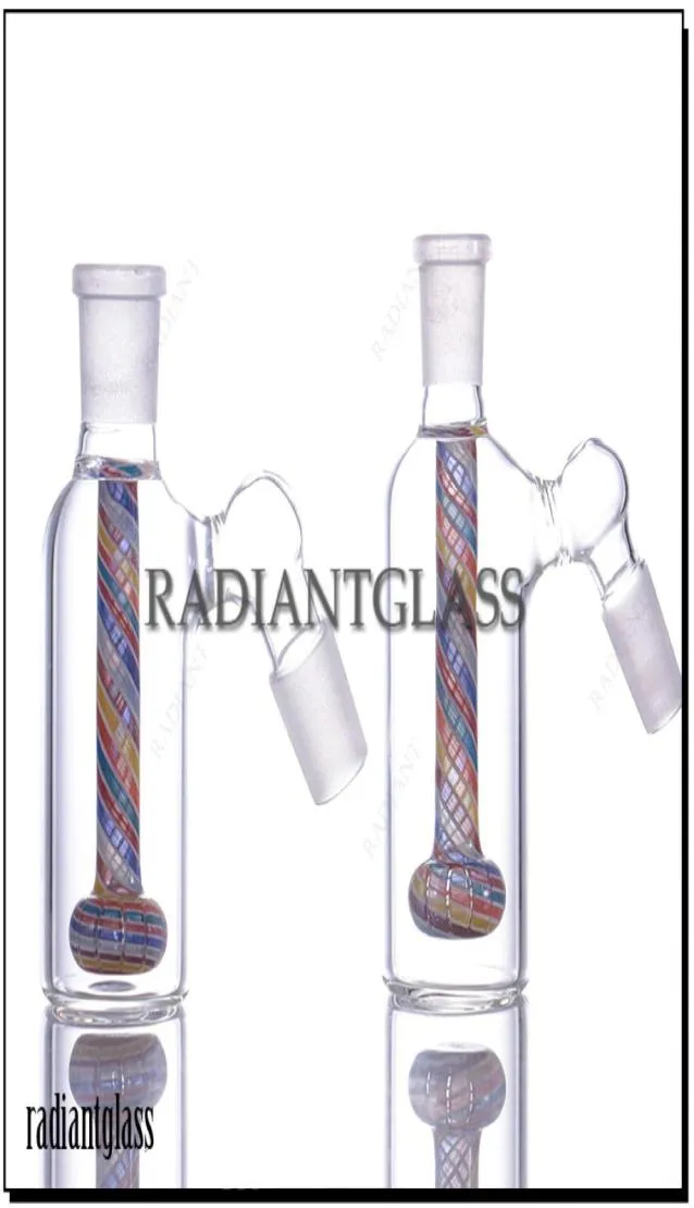 14 mm popioły do ​​łapacza do Hookah 45 stopni prysznic Percolator Wigwag Wigwag INLINE STEM 18 mm złącze Gruba Przezroczysta Ashcatcher2789324