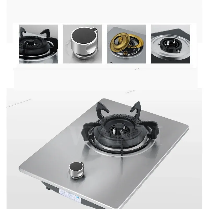 Combos Household energysaving natural stove liquefied petroleum gas stove single stove protection tempered glass panel gas