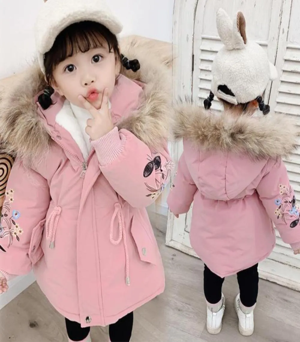 Down Coat Baby Winter Girls Fell Kapuze -Grabenmäntel warme Kleidung Kinder Kinder Mädchen039s Winterjas 2021 Fleece Jacke Parka 2 3 6229599