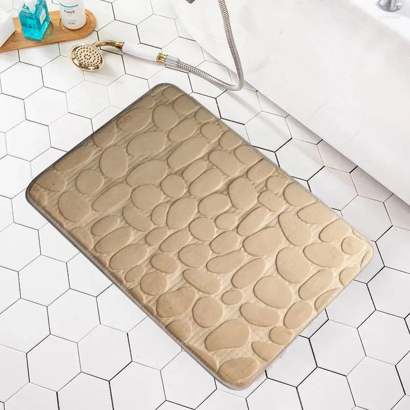 Tapijten flanel 3d kiezel in reliëfvloer Mat badkamer absorberende niet-slip ingang slaapkamer keuken tapijt