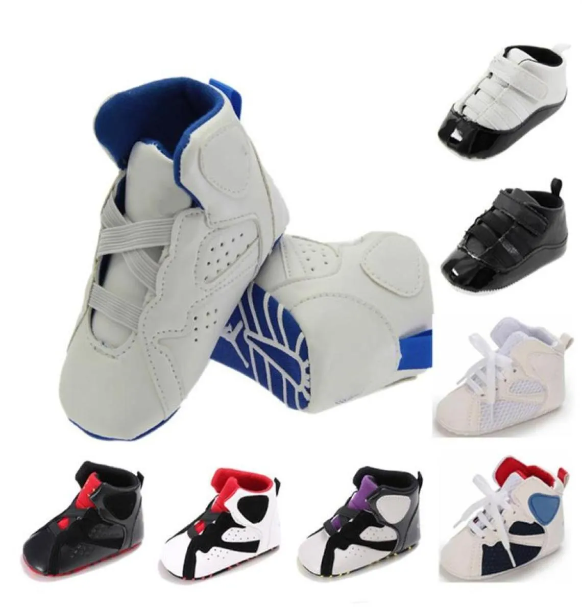 Crib Shoes Girls First Walkers Baby Sneakers Newborn Leather Basketball Infant Sports Kids Fashion Boots Slippers Toddler4501248