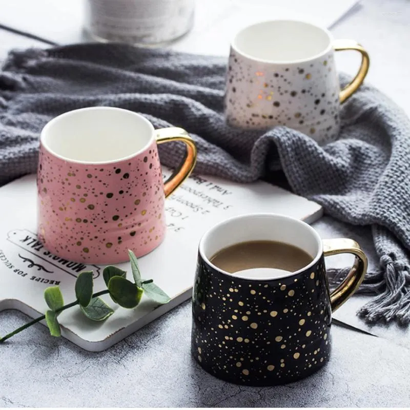 Tasses 330 ml 3d rose noir blanc point céramique tasse de fête pour enfants set de fête d'anniversaire