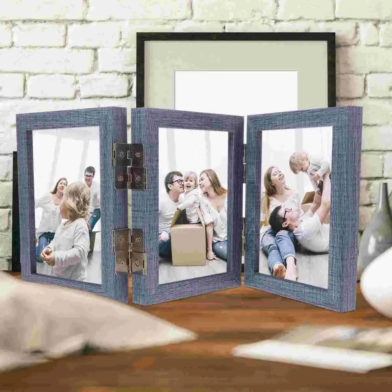 Frames PO Cadre Picture Ménage exquis Vintage décoré Décorative en verre Bureau en bois Mémorial