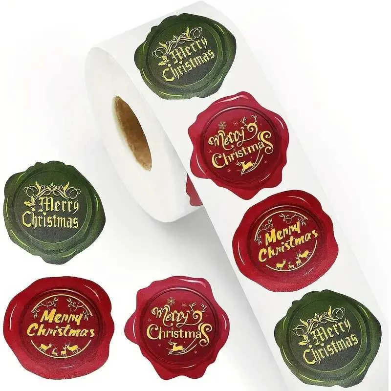 500 Merry Christmas Stickers Roll: Festive DIY Decorations, Perfect for ...