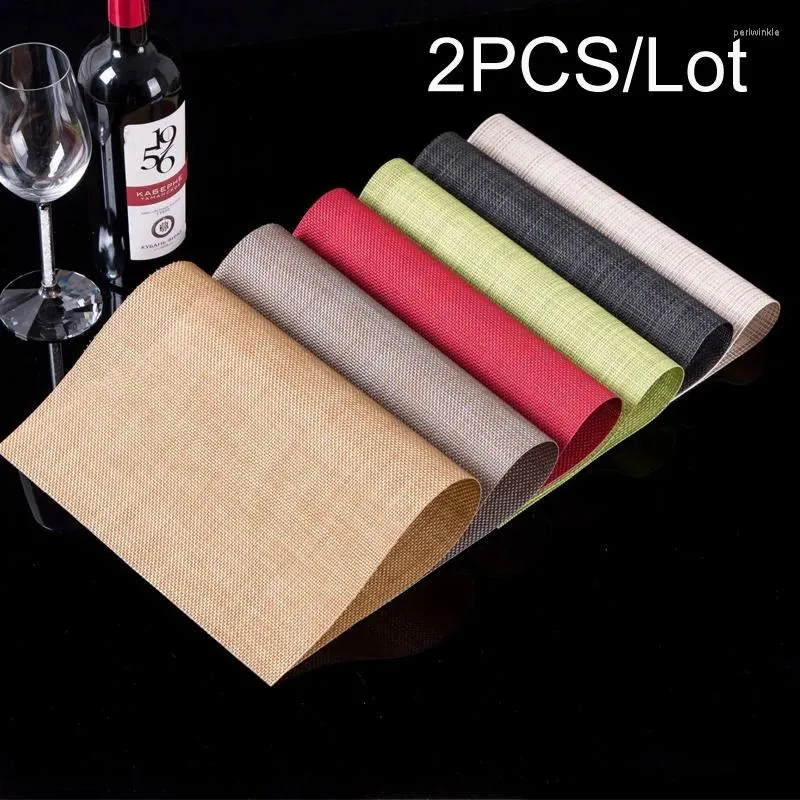 Table Mats 2PCS Placemats Kitchen Dinning Coasters Place Non-slip Dish Bowl Holder Pad Heat Stain Resistant Decorative Mat