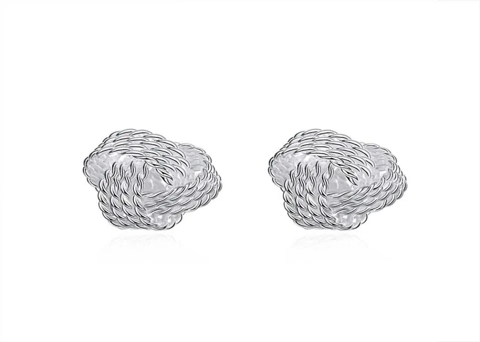 CAMBINO 925 Orecchini per borchie d'amore in argento in argento sterling per donne donne 12 mm diametro alto polacco7547231