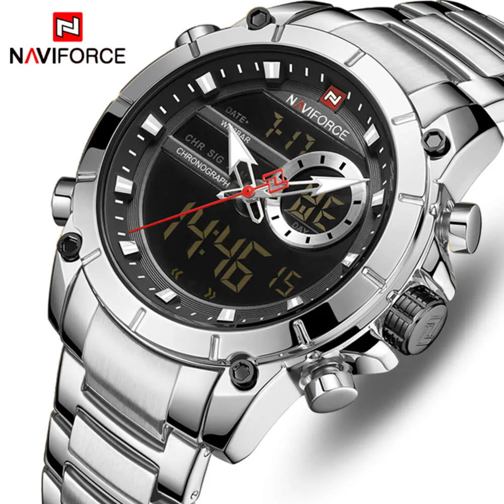 NaviForce Owatches da polso Guarda gli uomini Brand Luxury Fashion Orologi digitali Mens Sports Quartz Orologio da polso Full Male Orologio Male Relogio Masculino di alta qualità