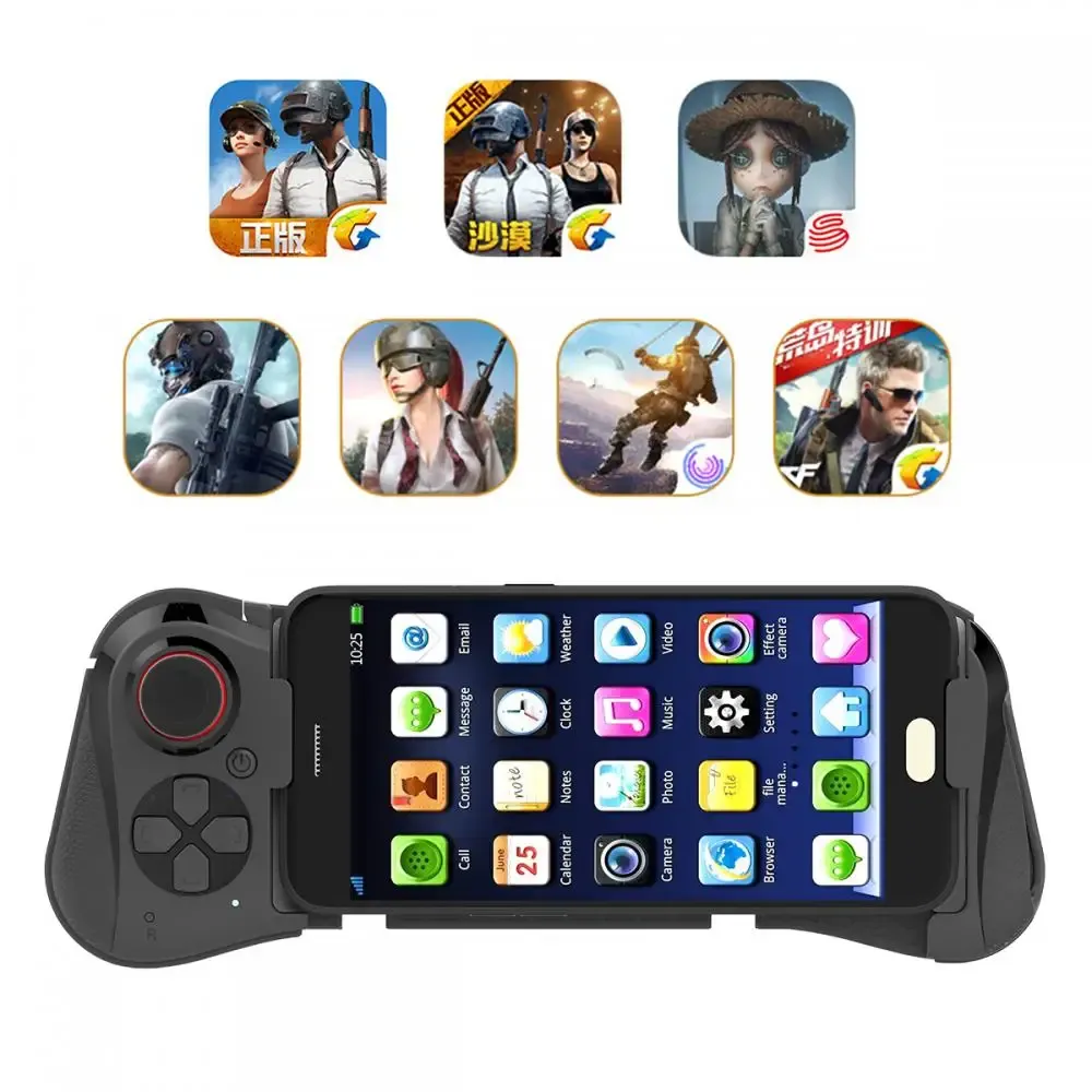 Gamepads 2022 MOCUTE 058 Wireless Gamepad Android Black Portable Joystick Pubg Game Controller Long Standby for iOS Phone PC TV