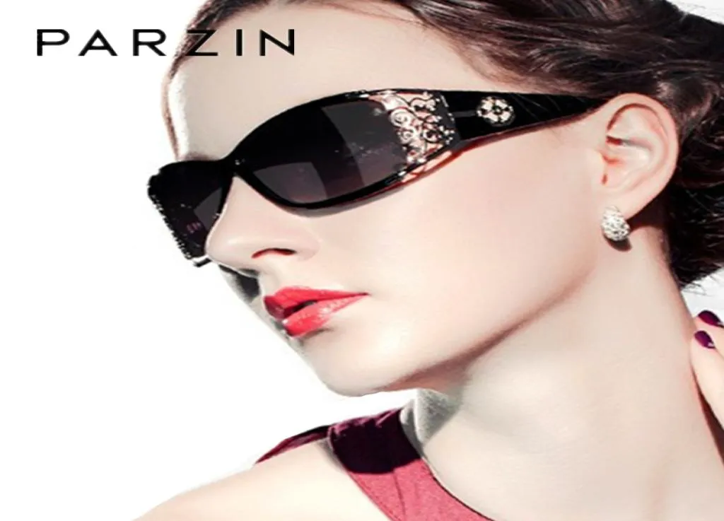 Parzin Luxury Sunglasses Женщины дизайнерские винтажные поляризованные женские солнцезащитные очки для женских кружев