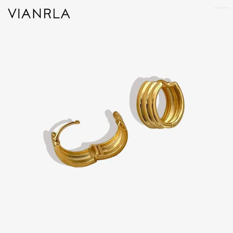 Dangle Earrings 925 Sterling Silver Simple C Shaped Hoop Elegant 18k Gold Plated Women Jewelry Gift Drop