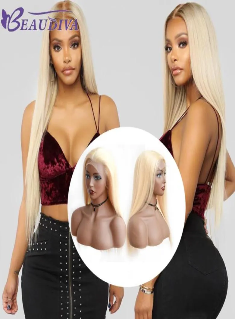 Beau Diva 613 Lace Front Human Hair Wigs Brazilian Blonde 4X4 13X4 Lace Closure Lace Frontal Wigs Remy Hair Wig6054638