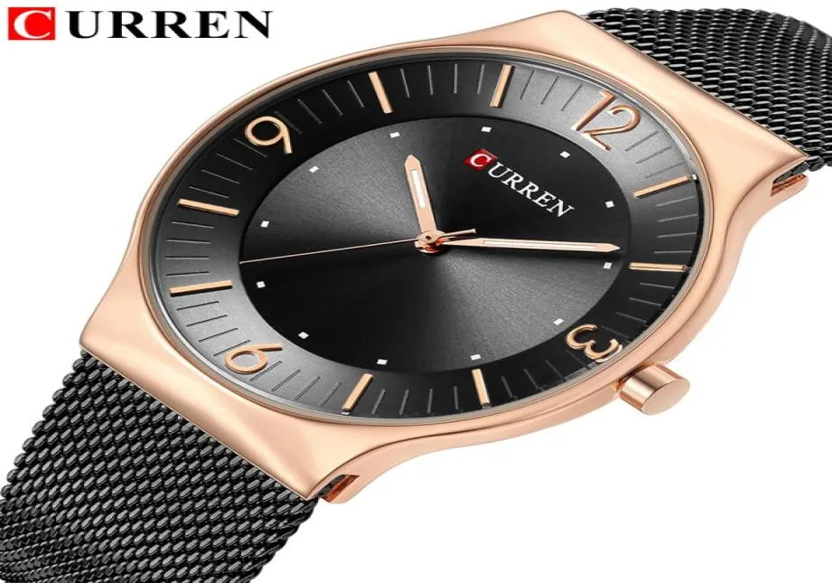 Curren Fashion Brand Men Watch Top Brand Luxury Business Business Birstwatches Erkek Kol Saati Полная стальная группа Reloj Hombre2845542