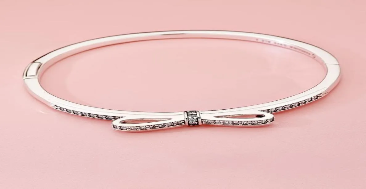 Groothandel-CZ Diamond boogarmband voor 925 sterling zilveren sieraden met originele doos temperament mode dames bracelet8366543