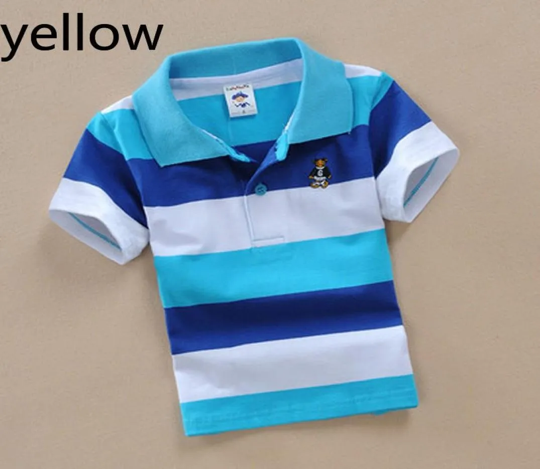 어린이 039S 학교 폴로 셔츠 줄무늬 짧은 소매 폴로 셔츠 소년과 소녀 2020 Cotton Polo Shirts3837399