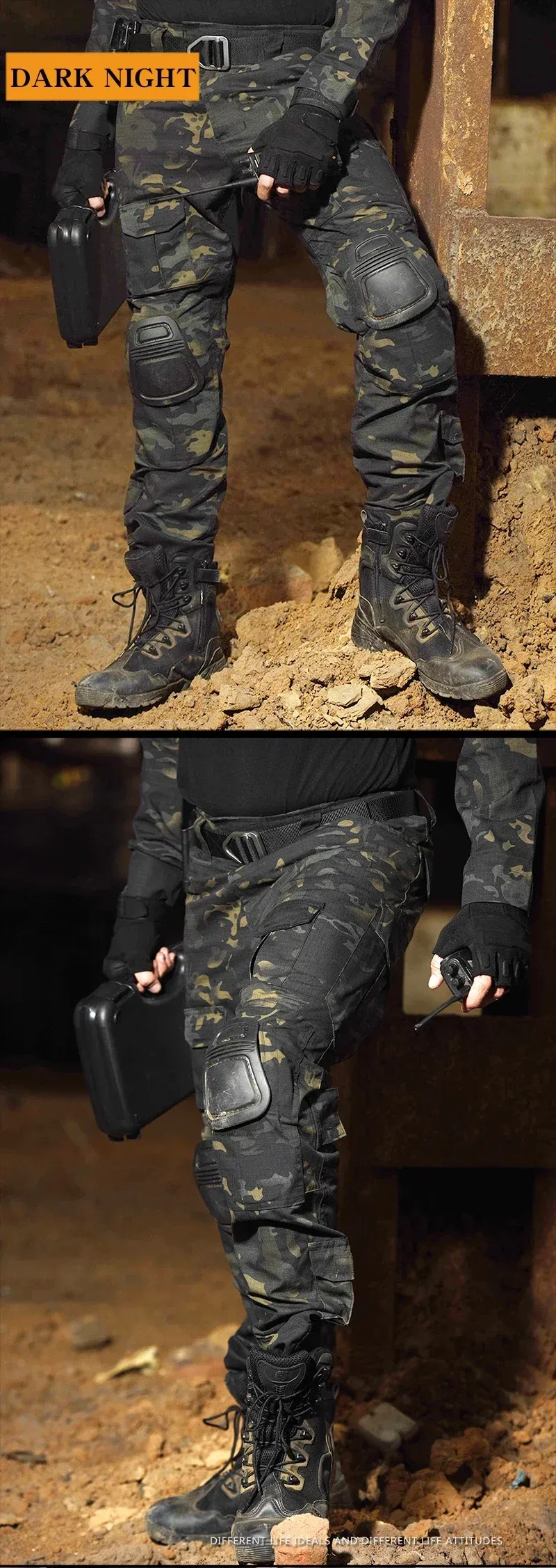 個人装備 multicam cargo pants Mens Multicam Tactical Cargo Pants - Black Waterproof Casual