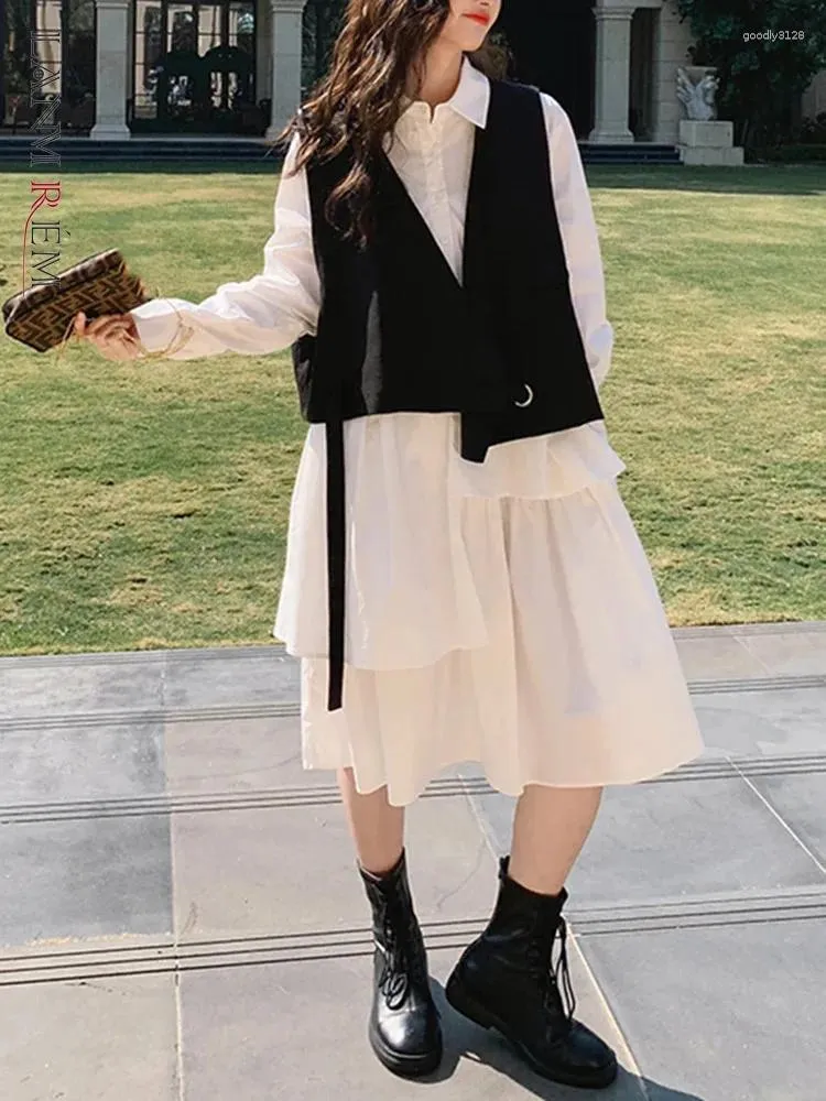 LANMREM Womens Two Piece Vest Vest Dress Set With Irregular  