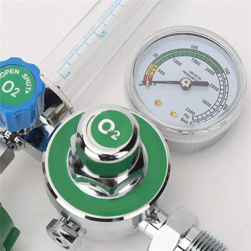 Oxygen Pressure Regulator Gauge Flow Meter O2 Pressure Reducer with G5 ...