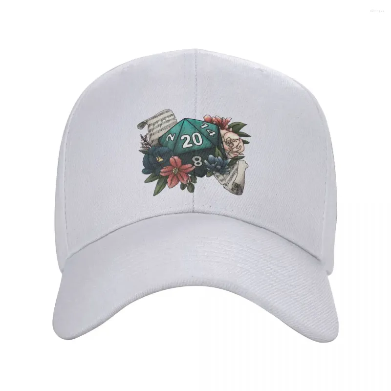 Ball Caps spersonalizowane D20 Kości z gier Baseball Cap Hip Hop Women Women Men's Regulowal DND Game Dad Hat Summer Snapback Hats