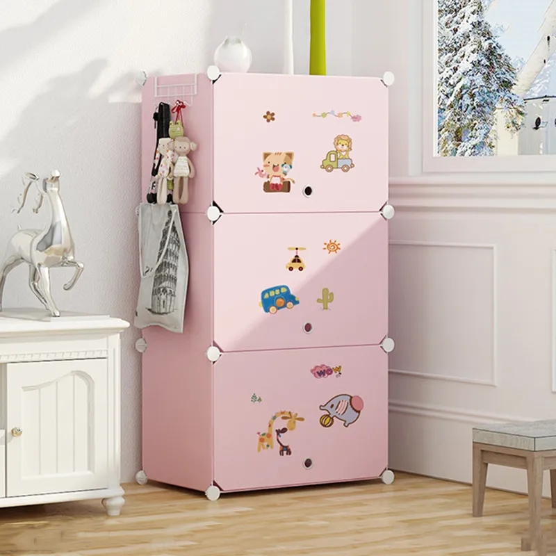 Plastic Wardrobe Closet Cheap Baby Cabinet Bedroom Cupboard Storage Organizer