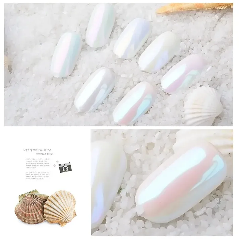 Cross Border New Nail Enhancement Shell Powder Magic Mirror Powder Rainbow Candy Color Powder Chameleon Color