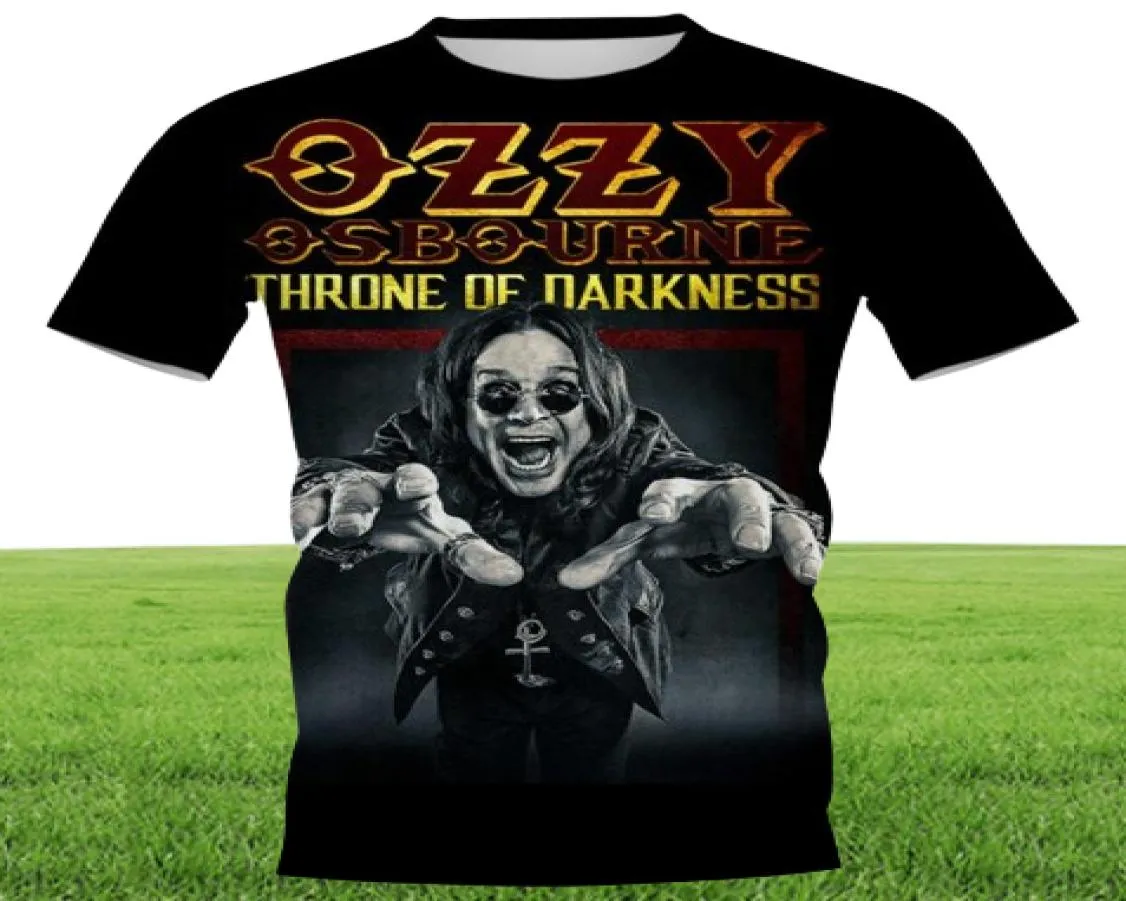 Cloocl 3D baskılı tshirts rock şarkıcısı ozzy osbourne diy üstleri erkek kişiselleştirilmiş rahat kıyafetler ince kısa kollu sokak tarzı shir4857277