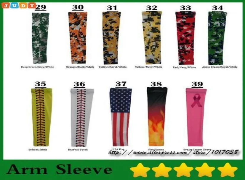 selling camo arm sleeve Sports wear arm sleeve Camo Compression baseball youth adult15114079