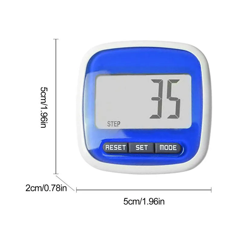 Podomètre Mini Électronique - Compte Pas, Distance, Calories, Clip Ceinture, Écran LCD, Portable