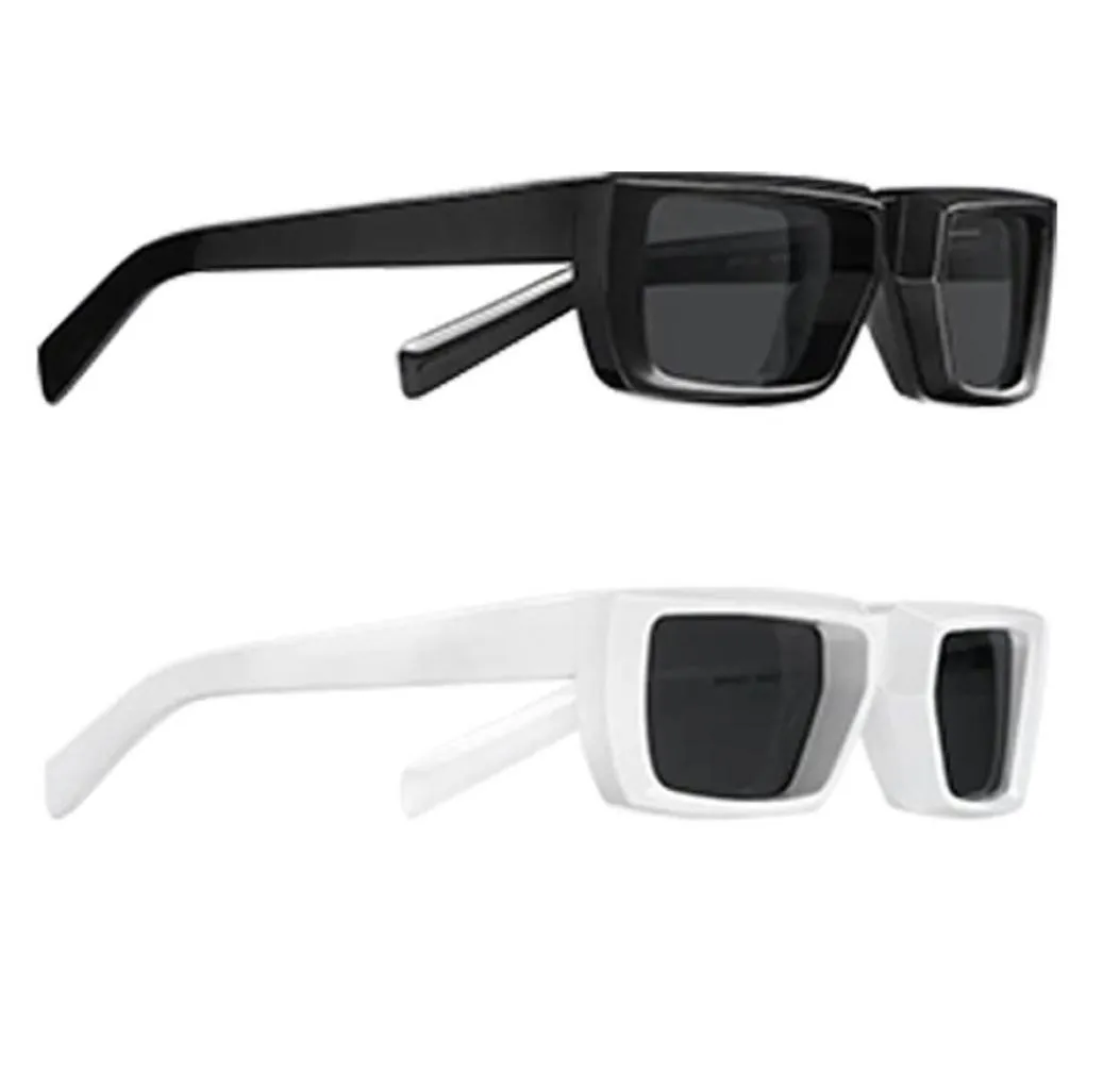 Mens Womens Runway Sunglasses SPR 24y Black and White Classic convexo estereoscópico de quadro grosso estilo de verão férias de praia A4441461