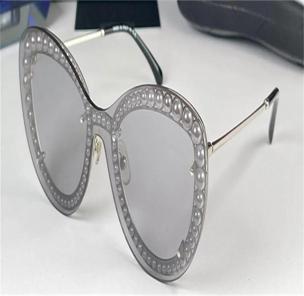 New fashion design woman sunglasses 4236 charming cat eye frame Inlaid with pearls popular style outdoor uv400 protective eyewear 5070650