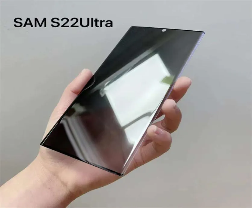 Anti Spy Privacy Glass voor Galaxy S22 Ultra S21 S10 -schermbeschermer voor iPhone 13 8 plus gehard glas met OPP -pakket6740558