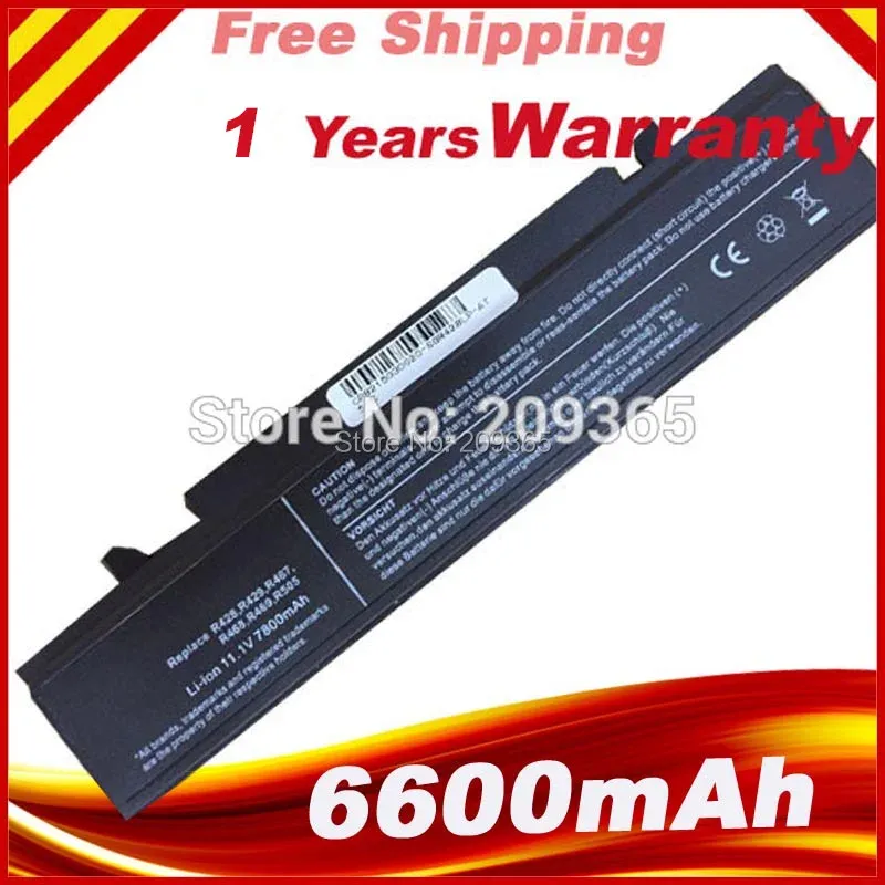 Batterie 9 cella 6600 mAh batteria per laptop per Samsung R718 R720 R728 R730 R780 RC410 RC510 RC710 RF411 RF511 RF512 RF711 RV409 RV520 X360