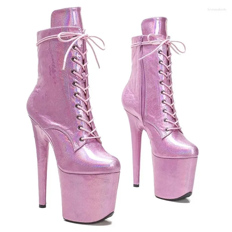 Dance Shoes 20CM/8inches PU Upper Modern Sexy Nightclub Pole Round Toe High Heel Platform Women's Ankle Boots 294