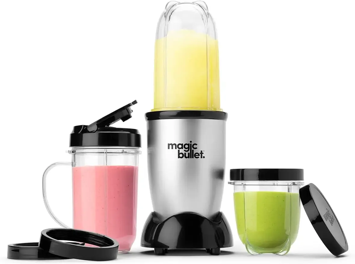 Blender Magic Bullet Blender, petit, argent, jeu de 11 pièces