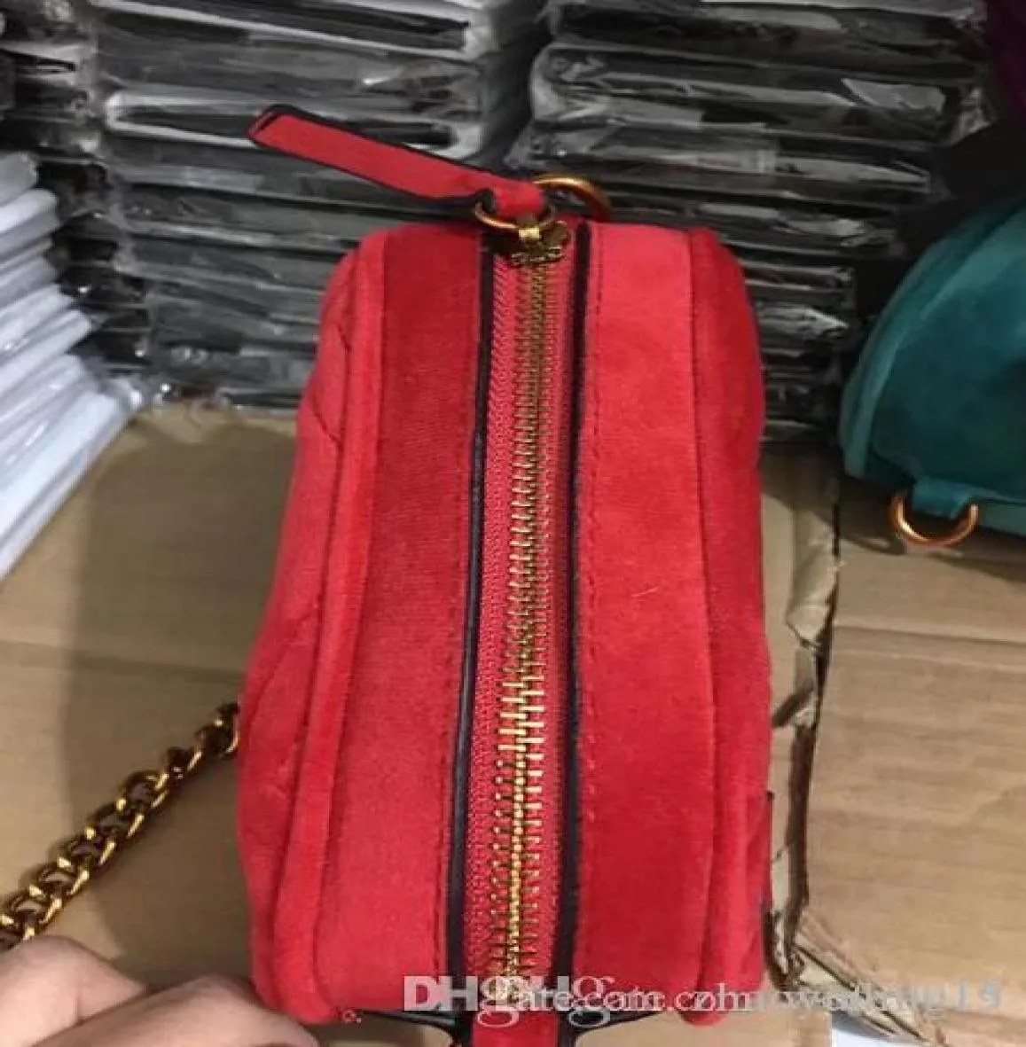 سفينة الخريف والشتاء Stlye معظم حقائب اليد الفاخرة من مصمم الأكياس مصممة MINI Messenger أكياس Feminina Velvet Girl Bag 8897115