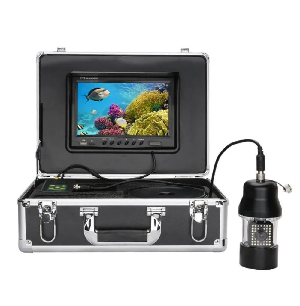 9 tum DVR -inspelare 20m50m100m undervattensfiske Video Camera Fish Finder IP68 Vattentäta 38 lysdioder 360 graders roterande kamera8770012