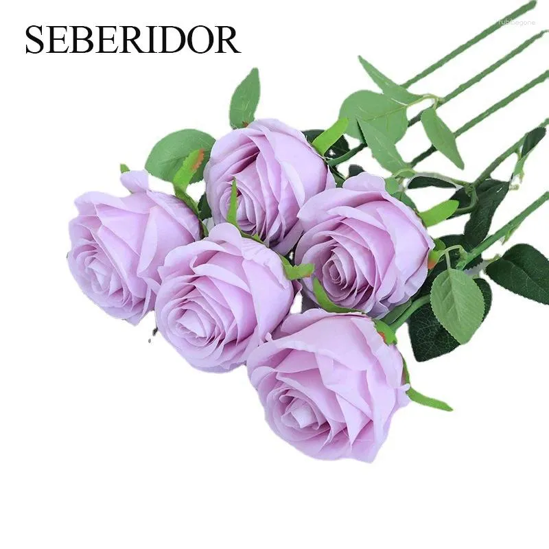 Decoratieve bloemen 10 stks 50 cm kunstmatige bloem van hoge kwaliteit zijden roos voor bruiloftsfeest woonkamer huisdecoratie Valentijnsdag cadeau