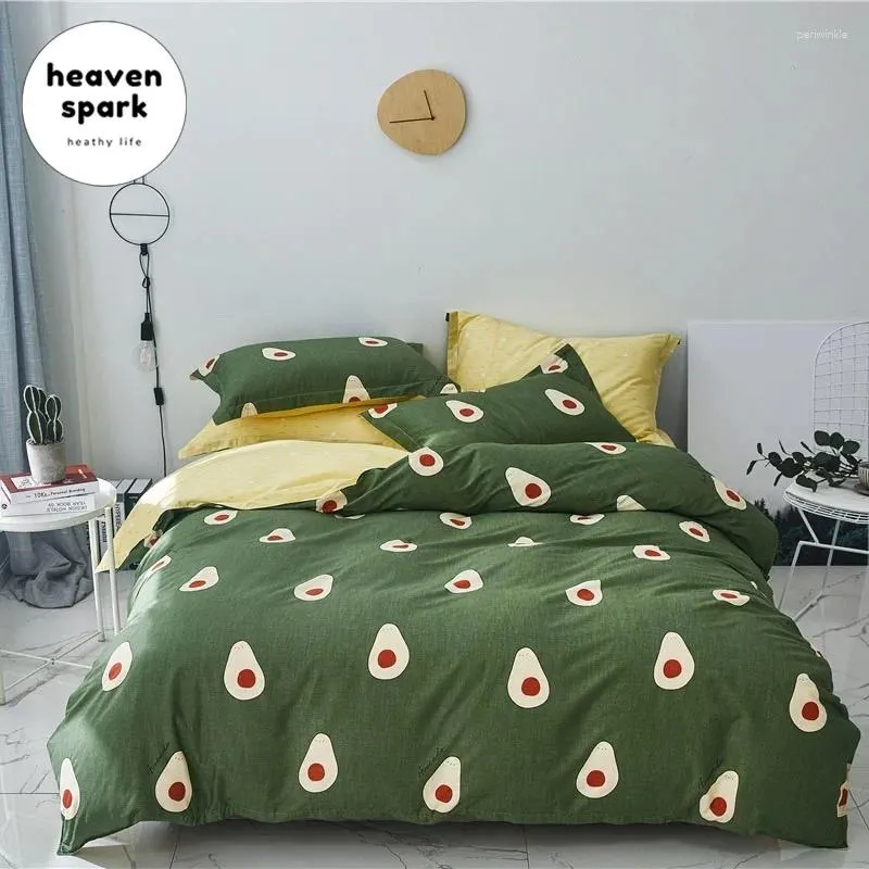 Beddengoed sets katoen bloemen printen met één dekbed grootte kids set quilt cover lakens en kussenslopen sabanas 160x210