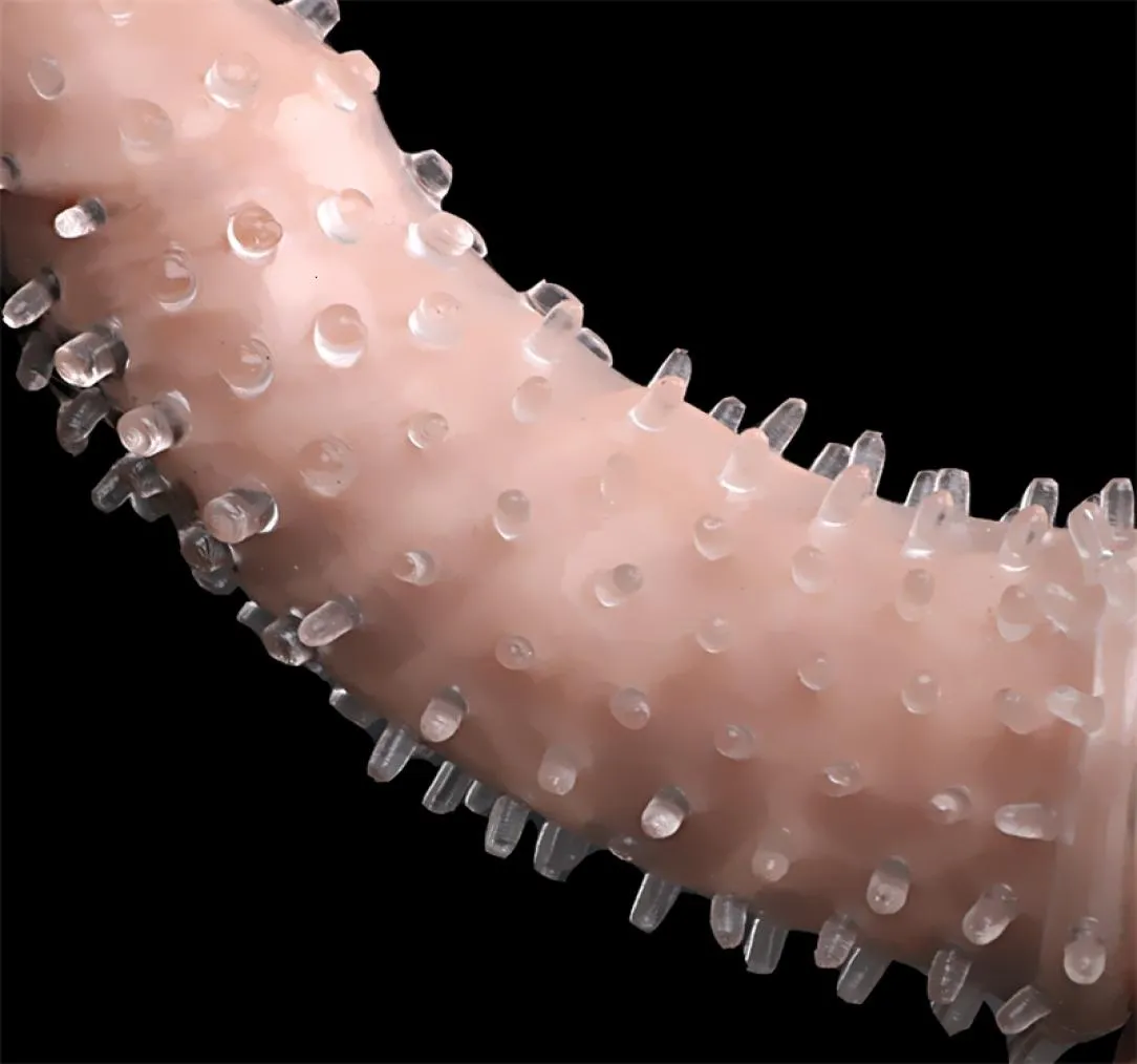 Extensão do pênis de massageador de brinquedos sexuais para homens de galo com manga de anel de anel de picos reutilizáveis kit de atraso Kit Toys Tools de casal adulto erótico product7726093
