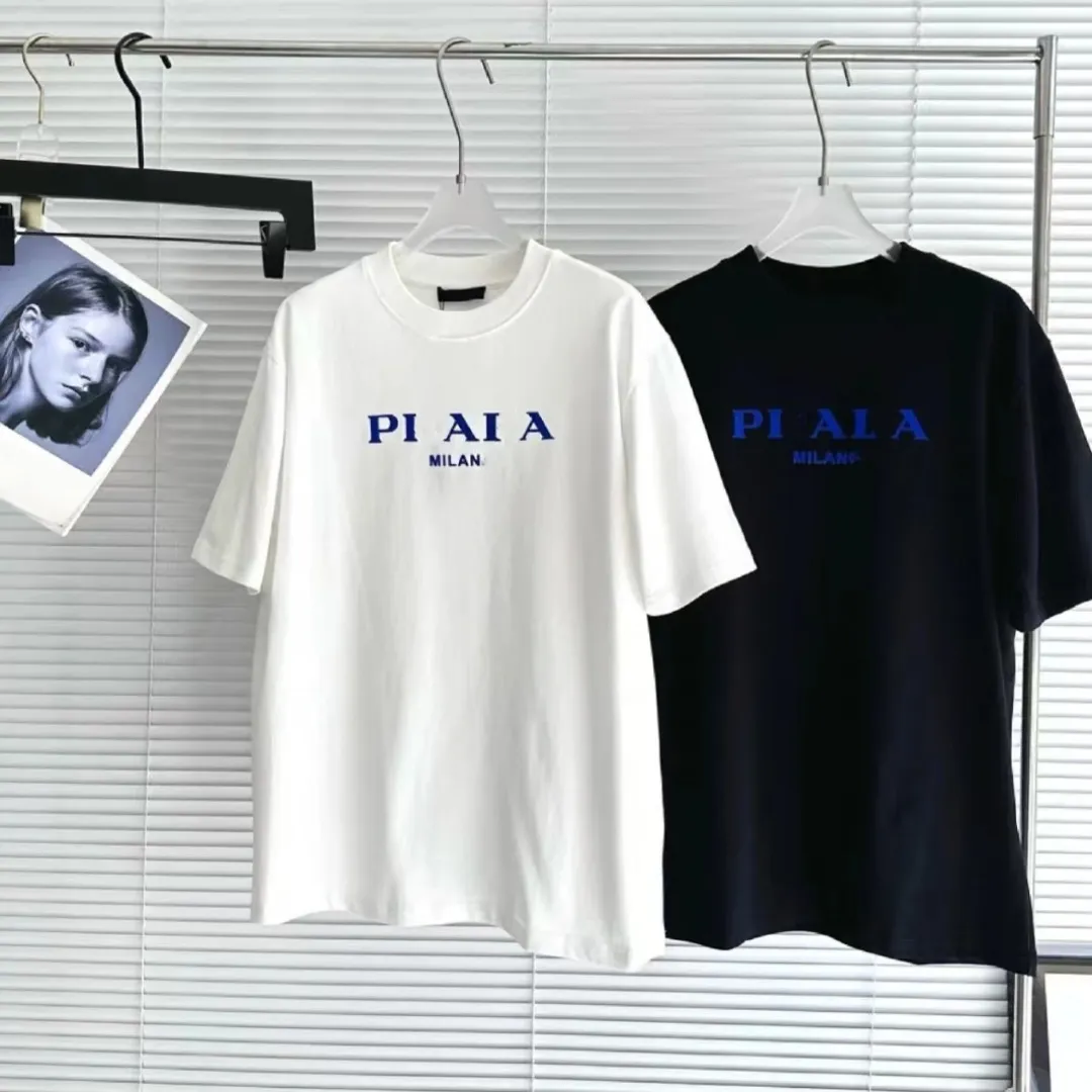 Men T-shirt Designer T-shirt Praa Brand New Pure Cotton Style American Youth Youth Brand Malf Half Manneved T Version de haute qualité