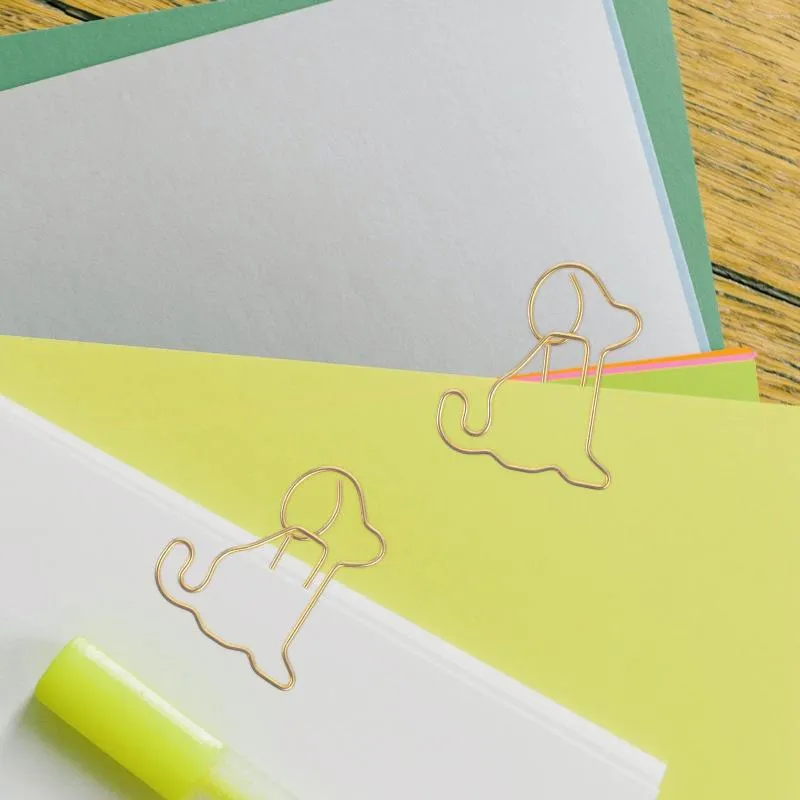 Frame da 50 pezzi Libri di clip di carta Office Paperclips Creative Bookmark Caligraphy Metal delicato per