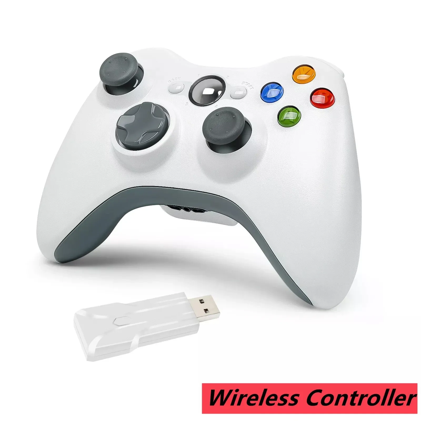 GamePads dla Xbox 360 Gamepad 2.4G Kontroler bezprzewodowy z odbiornikiem komputera dla systemu Windows 7/8/10 Dualvibracja Joystick Kontroler bezprzewodowy