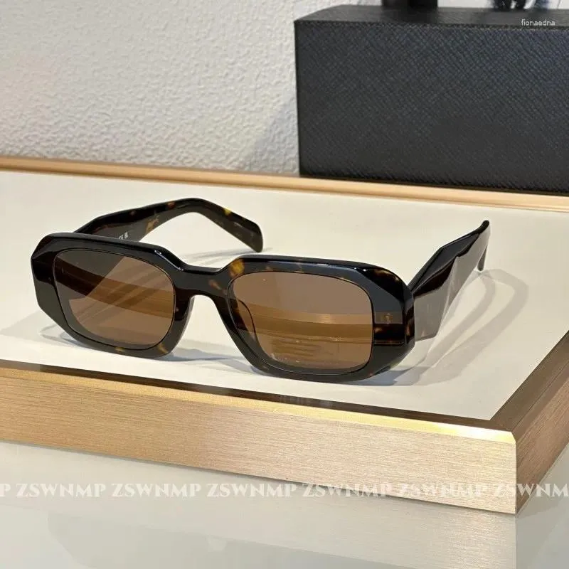 Sunglasses Frames Sale Fashion For Men And Women Party Classic Black Acetate Rectangular Brand Designer Futuristic Luxury Sun Glasses