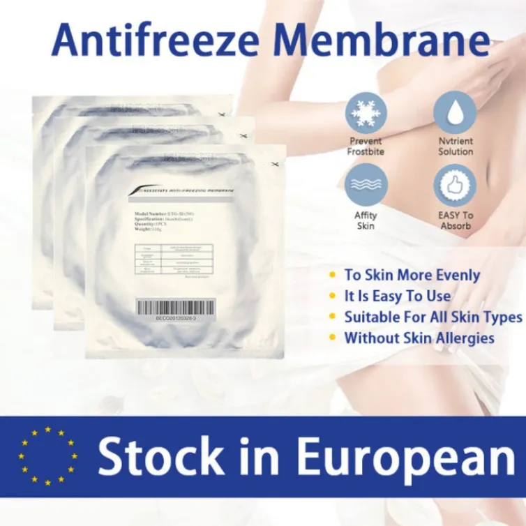 Accessoires de nettoyage Membranes antigel gel de la membrane de tampon de gel de gel de refroidissement pour la cryothérapie