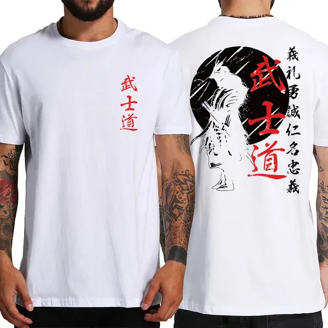 Japan Samurai Spirit T Shirts For Men Japanese Style Back