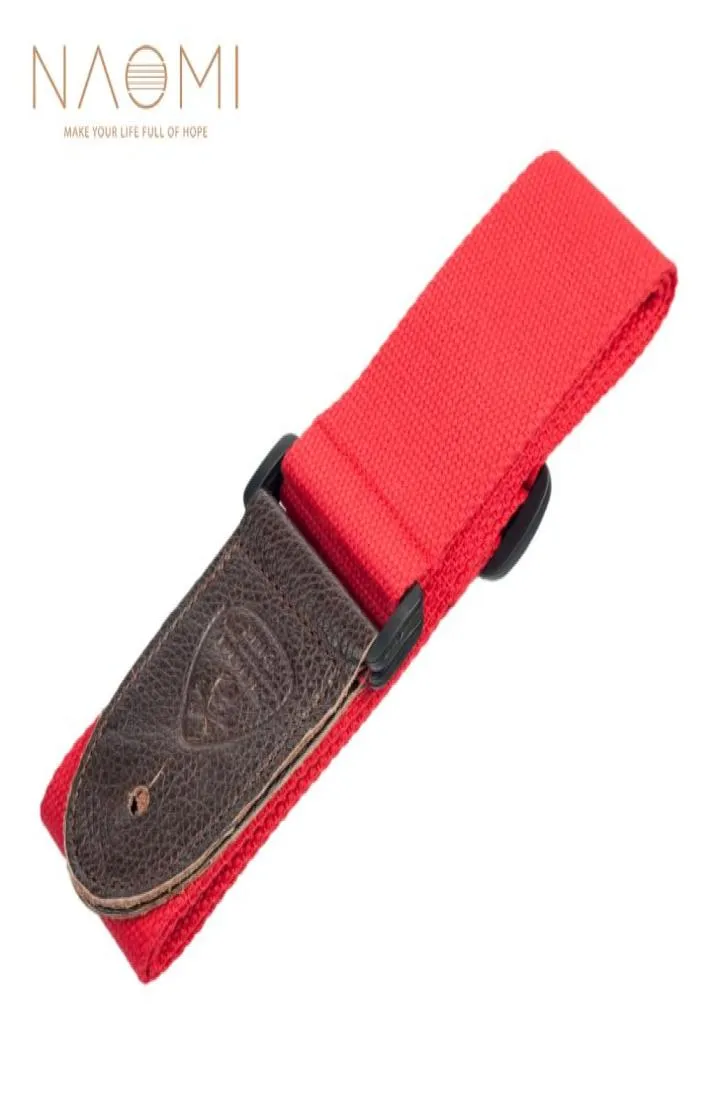 Naomi Guitar Strap Guitar Accessories Justerbar axelband Rödfärg Musikinstrumenttillbehör Ny7714639