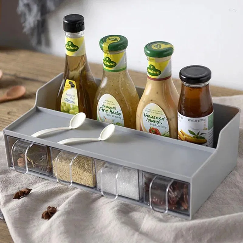 Kitchen Storage Seasoning Box Multi-Drawer Rack Household Combination Three-In-One Multi-Function Supplies Set