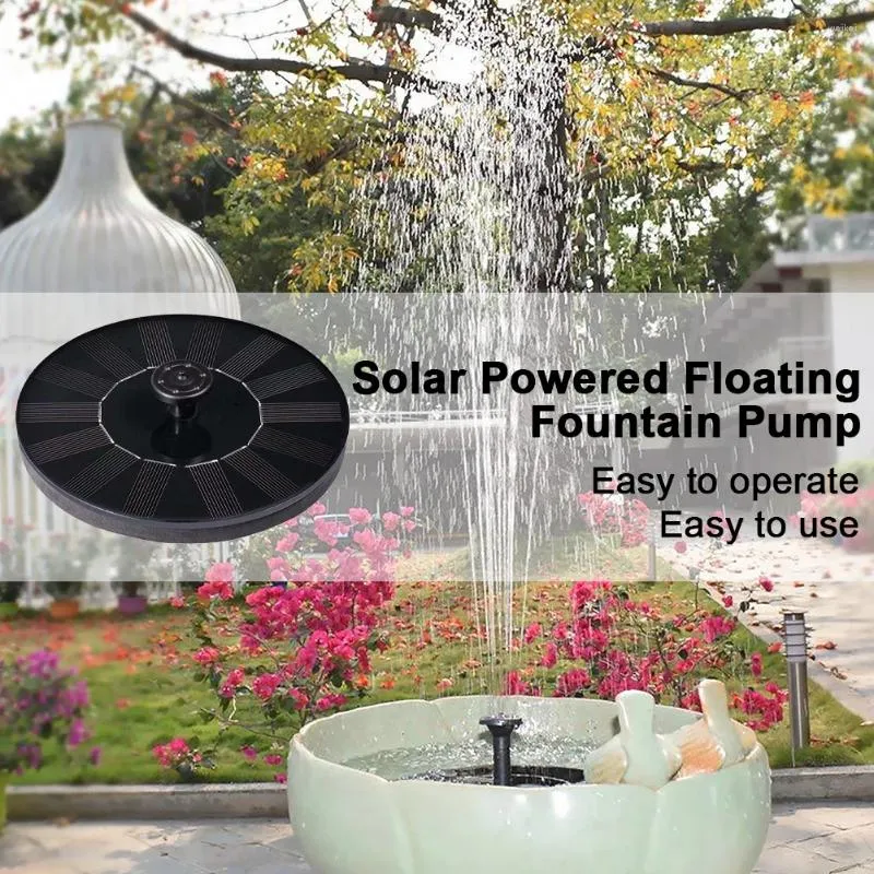 Garden Decorations 1.2W/1.4W 5LED Solar Bird Bath Fountain Pump With 7 Nozzle Floating Powered Water For Pool Pond