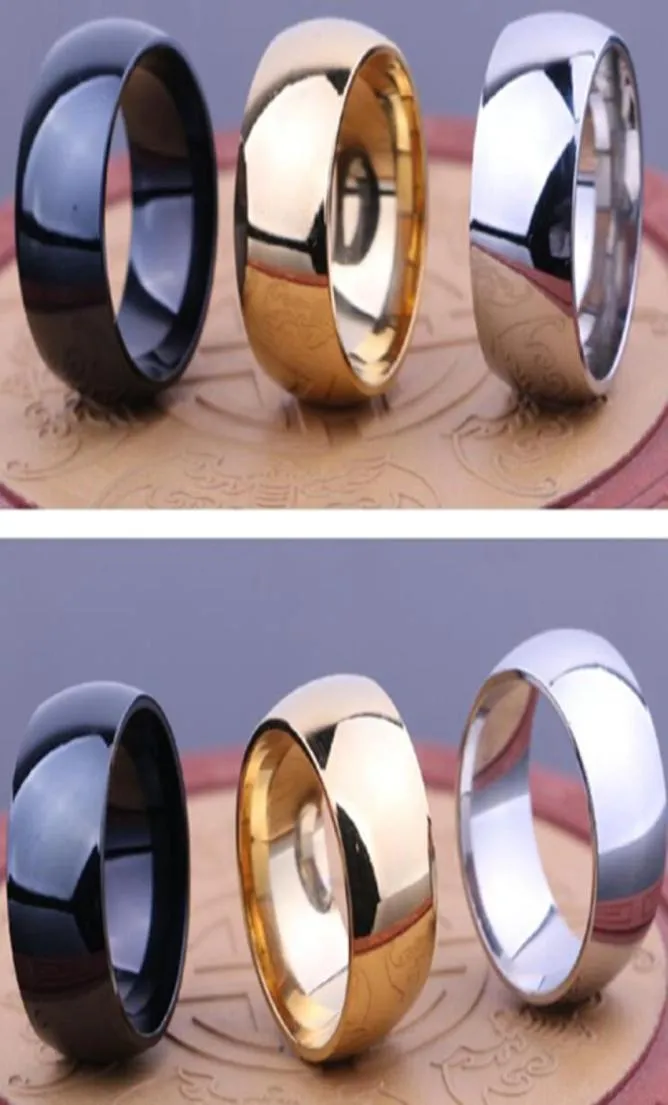 36pcs Mirro Band Mix 3 Colors Confort de alta calidad Men039s Anillos de acero inoxidable Lotes de joyería entera 3171272