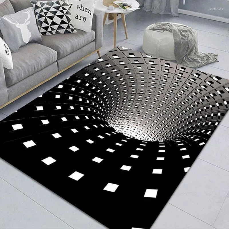 Tapis 3d tapis à imprimé tapis de sol art décor décor de décoration de chambre non glissante salon de cuisine tapis de cuisine jeu